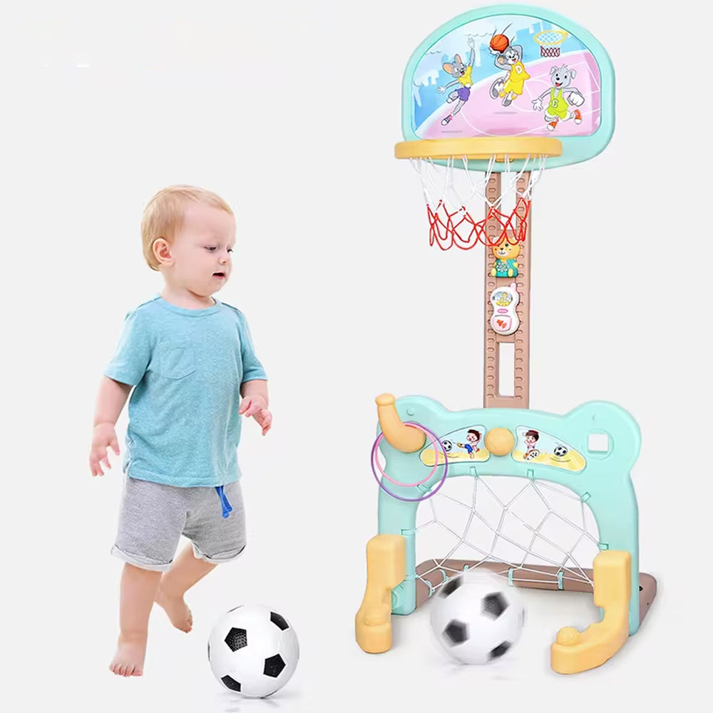 (NET) 2-in-1 Basketball And Football Play Set