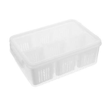 8 In 1 Drain Box Refrigerator Fresh Keeping Storage Box Fruit Vegetable Drain Crisper Kitchen Garlic Sealed Container