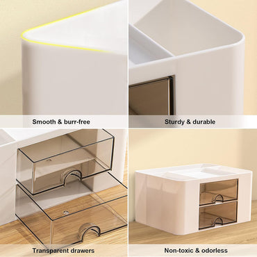 Plastic Table Organizer Simple White Office Desk