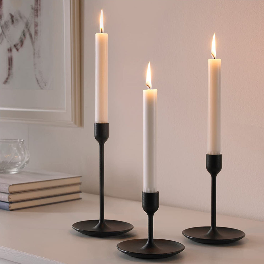 Set of 4 White Candles 25cm (4pcs)