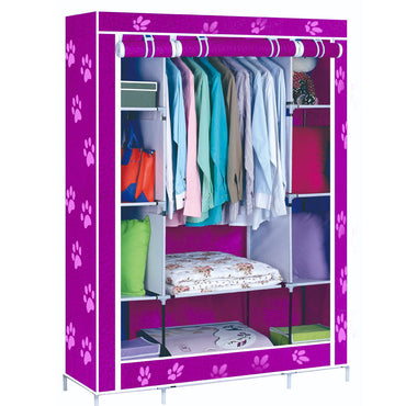 (Net) Storage Wardrobe modern design Portable cloth wardrobe cabinet large space foldable / 68130