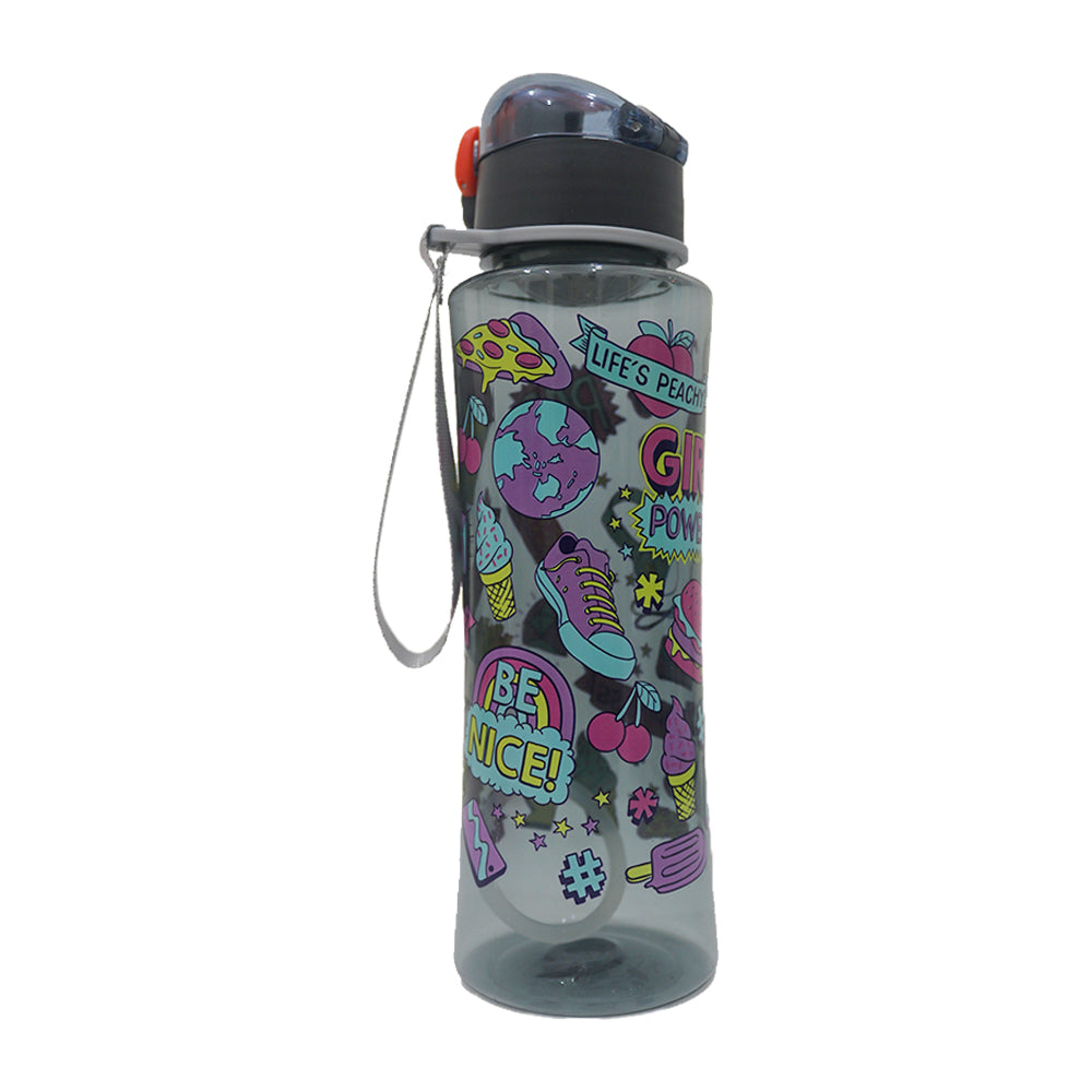 Plastic Water Bottle With Straw 600 ML