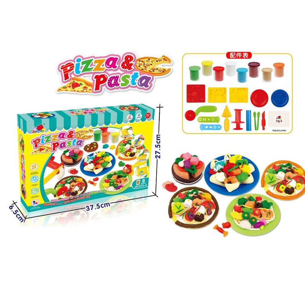 Kids' Pizza and Pasta Cooking Set with Tools and Ingredients