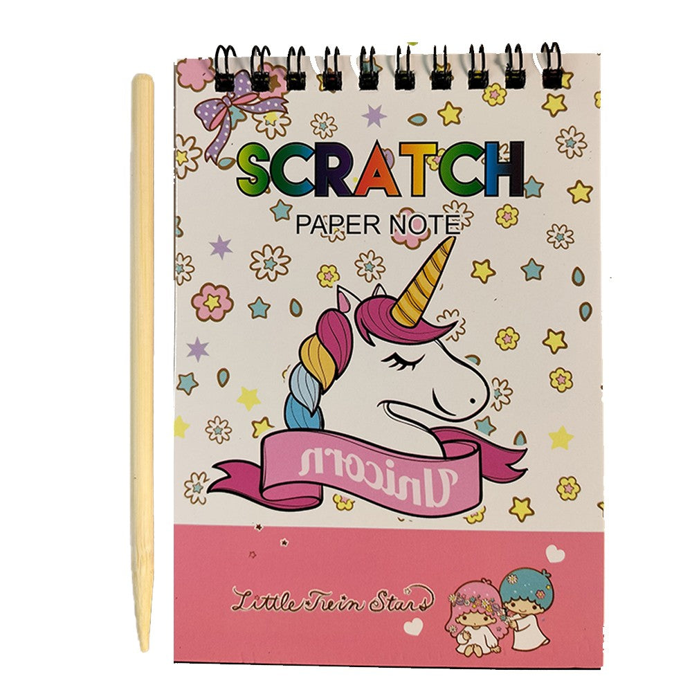 Middle Magic Color Rainbow Scratch Paper Note Book