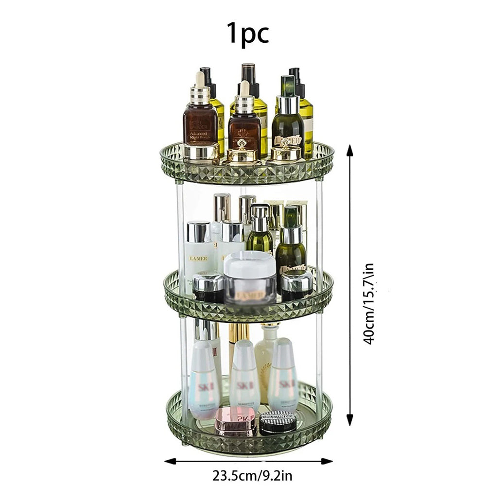 Cosmetics Rotary Storage Shelf Box 3 Layers