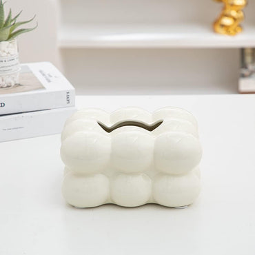 (NET) Nordic Style Cute Room Decor Ceramic Napkin Shape Tissue Box