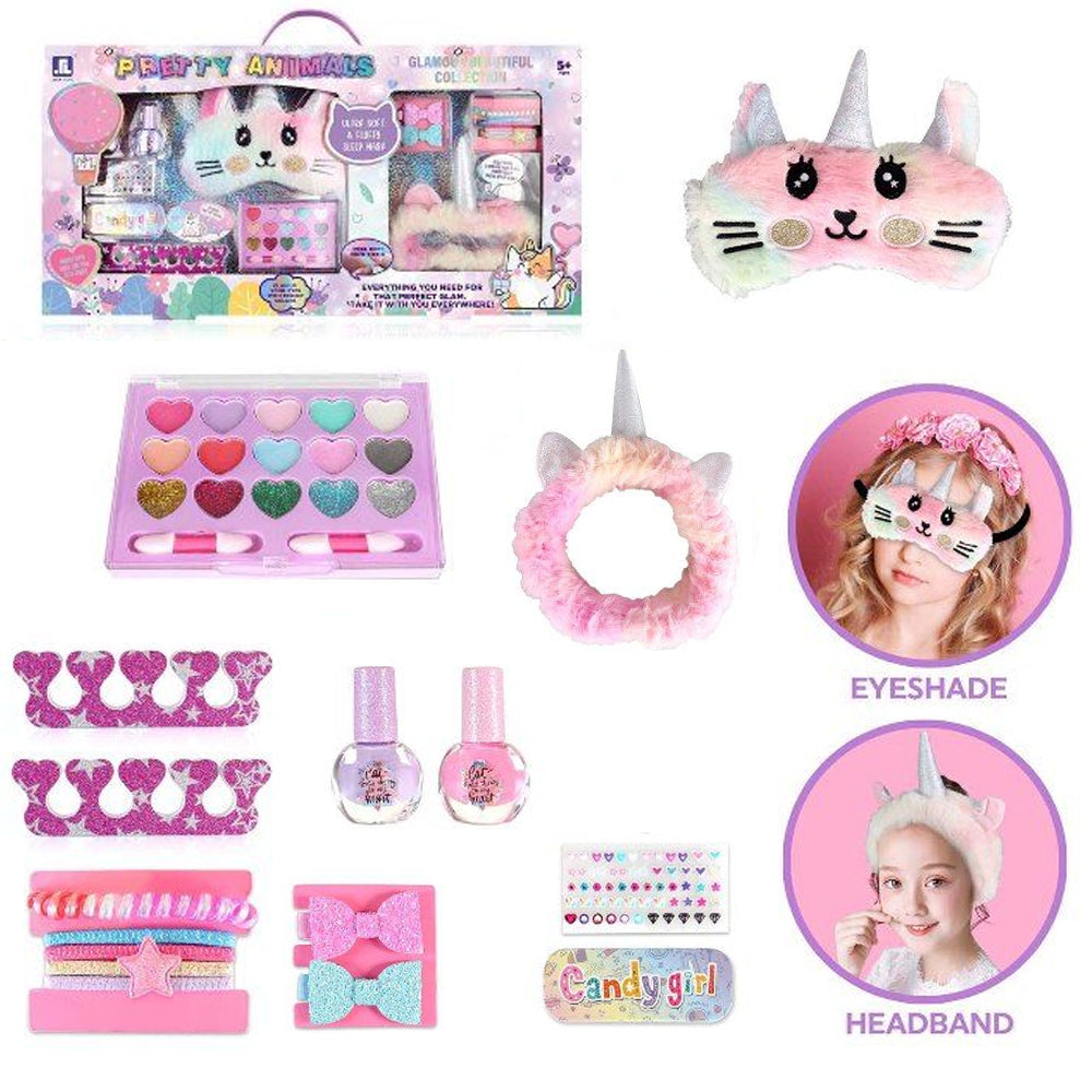 (Net) Little Fashionista Pretend Makeup Kit: DIY Beauty Set for Girls