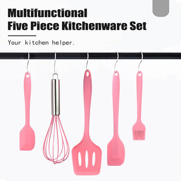 5 Pcs Non-stick Silicone Spatula Set Home And Kitchen Accessories Cooking Tools For Baking / KQ434