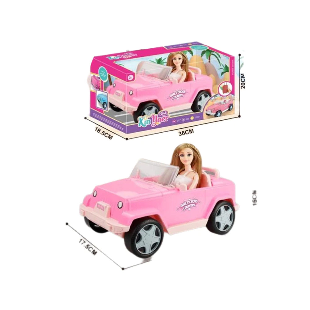 Fashion Doll Set Toy for Girls - Dolls Sports Car Roadster