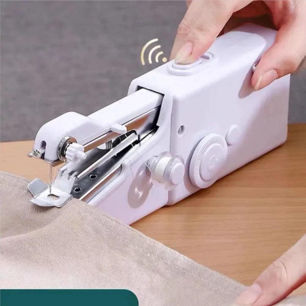Mini Handheld Sewing Machine Portable Electric Hand Sewing Machine Quick Repairing Suitable for Home Travel Clothes Cloth Curtain / CS-101B