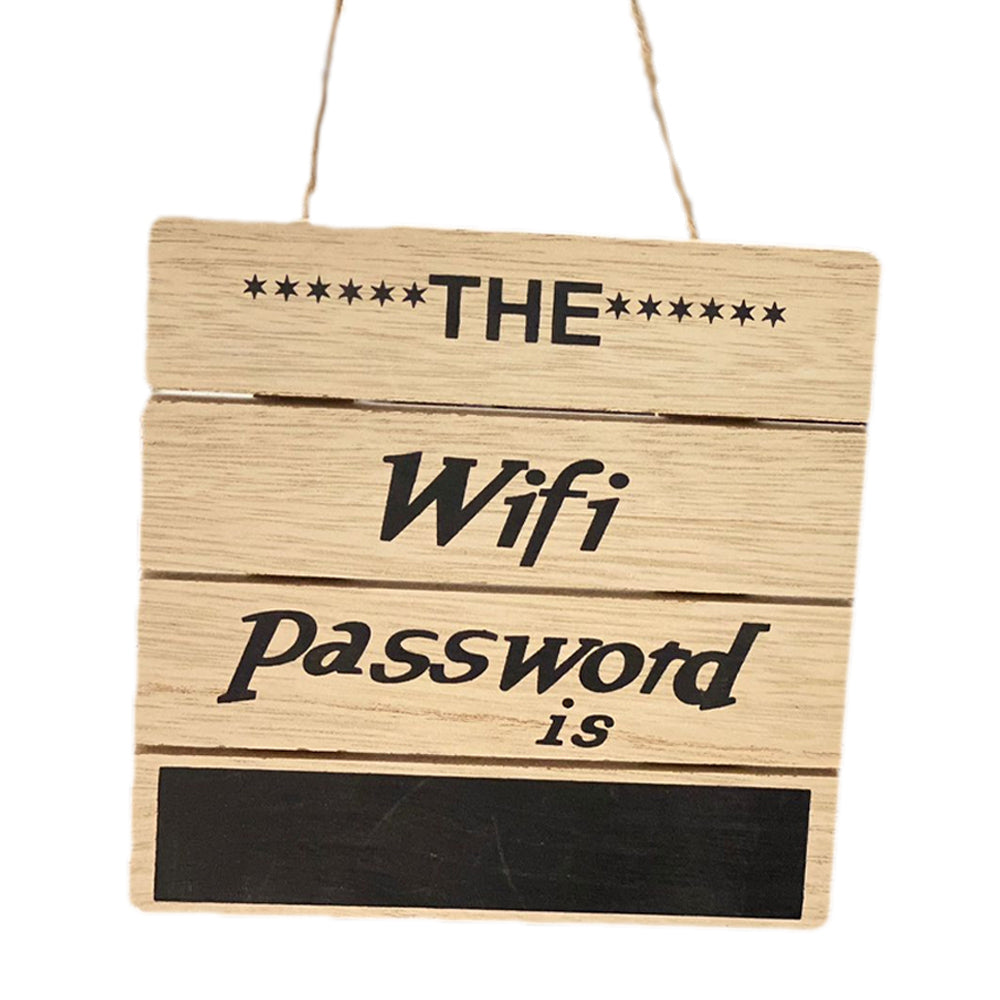 WiFi Password Wooden Plaque Hanging Home Decor Chalkboard