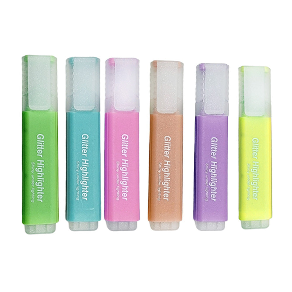 Glitter Highlighter Pens 6 Pcs / H335