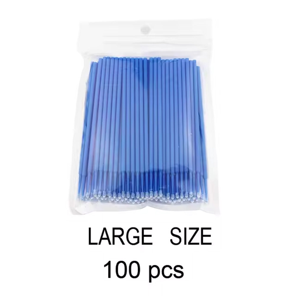 (NET) 100 Pcs  Disposable Micro Applicators Brush for Makeup and Personal Care Cosmetic Micro Brush