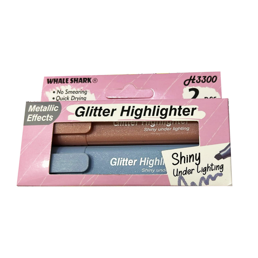 Glitter Highlighter Pens Set Of 2 Pcs / H3300