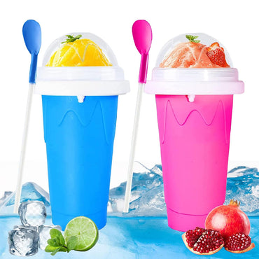 Quick Frozen Magic Cup, Double Layers Slushie Cup, DIY Homemade Squeeze Icy Cup, Fasting Cooling Make And Serve Slushy Cup For Milk Shake, Smoothies