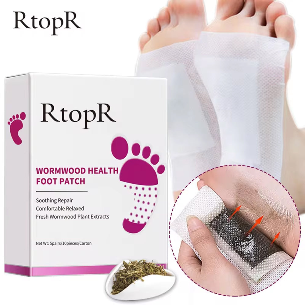 (NET) 10 Pcs Wormwood Health Body Detox Foot Patch/661570