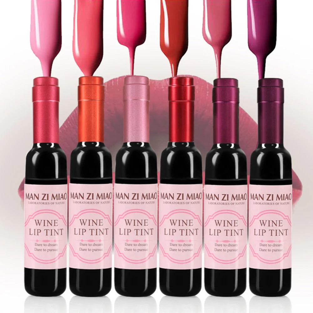 (NET) Liquid Lipsticks Wine Bottle Waterproof Lip