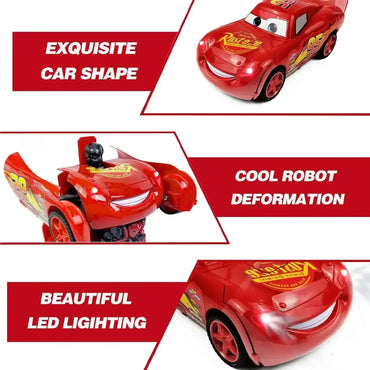 (NET)  Remote Control Car 2in1 Transform Robot RC Cars Deformation