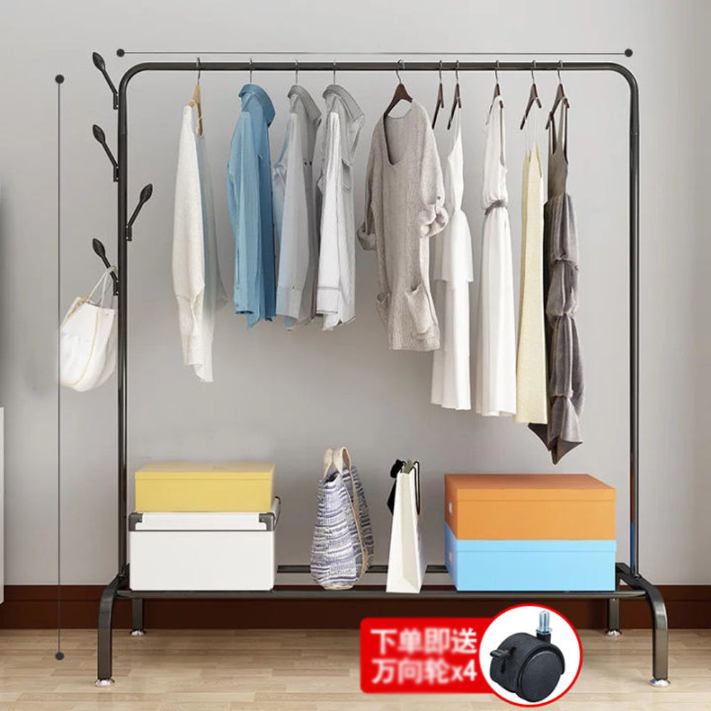 Single Pole Retractable Hanger Clothes Horse - White Color / TM0060