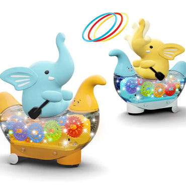 Electric Animal Train Toy with Dazzling Lights and Music