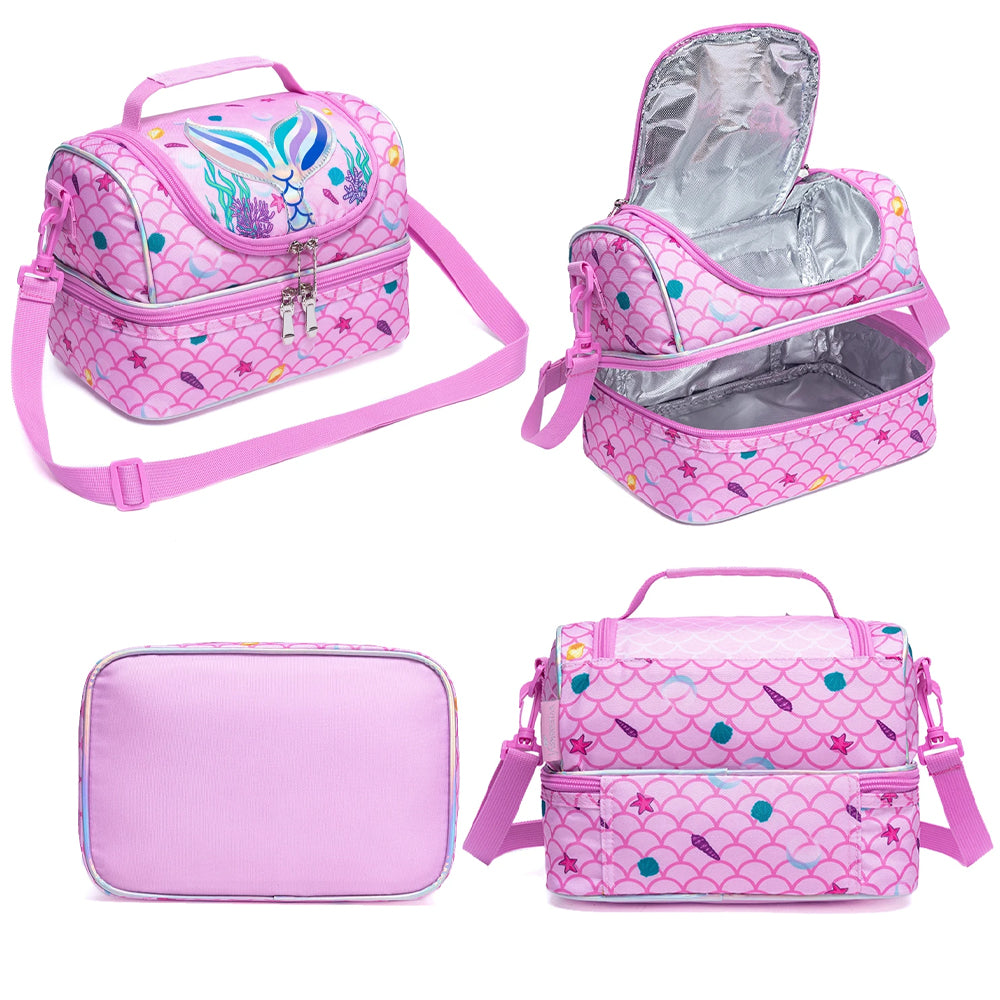 (NET) Mermaid Kids Lunch Bag Insulated Bento