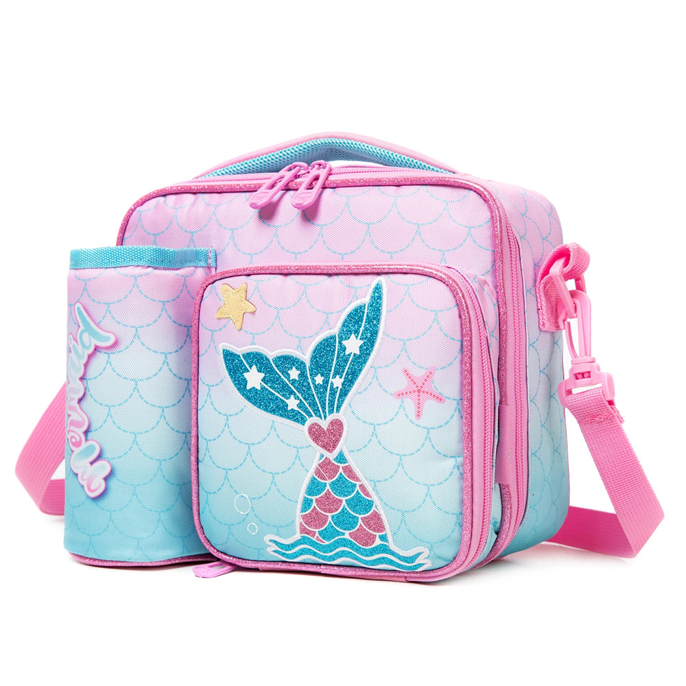 (NET) Mermaid Kids Lunch Bag Cute Polyester Tote Bag