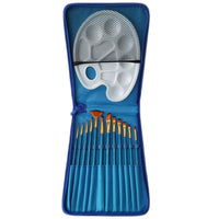 12 Piece Watercolor Acrylic Paint Brush Set with Paint Palette and Bag / 200130 / TZ-0013