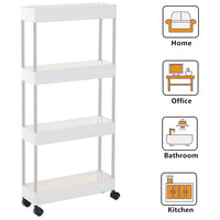 4 layered storage slim rack  with wheels / kN-198 / 1981