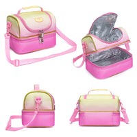 (NET) Pink Kids Lunch Bag Insulated Bento