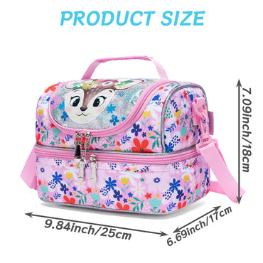 (NET) Cartoon Kids Lunch Bag Insulated Bento