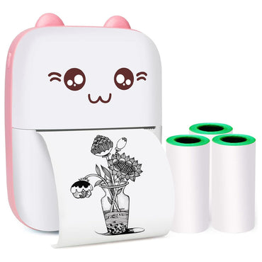 (Net) Mini Pocket Printer, Gifts for Kids, Portable Thermal Printer for Pictures/Retro-Style Photos/Receipts/Notes/Lists/Label/Memo/QR Codes, Smart Printer with Android or iOS APP / 90758/ C9