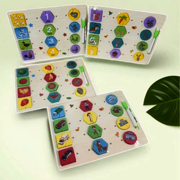 Wooden Puzzle With Marker