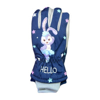Kids' Windproof Waterproof Mittens - Cute Rabbit Design