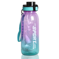 (Net) Leakproof And High Temperature Resistant Gradient Color Plastic Cup With Straw 1100 ML