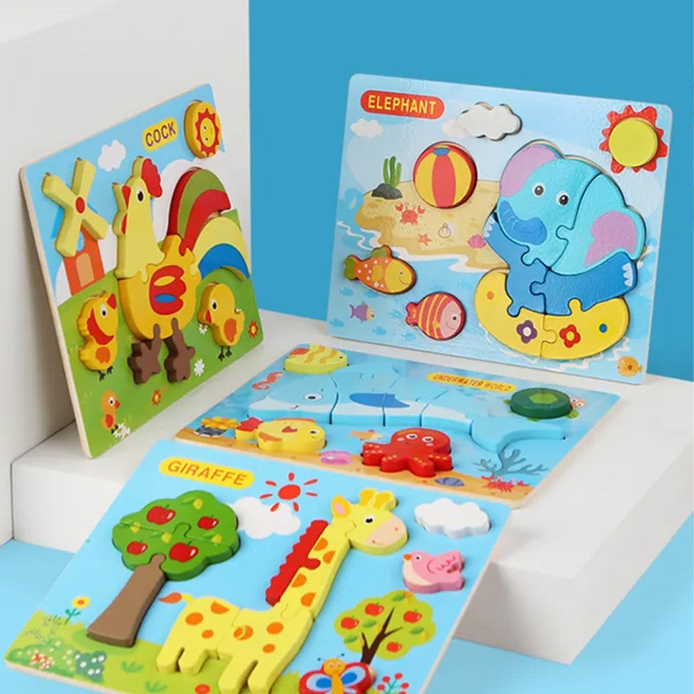 Engaging Wooden Animal Puzzles for Inquisitive Kids
