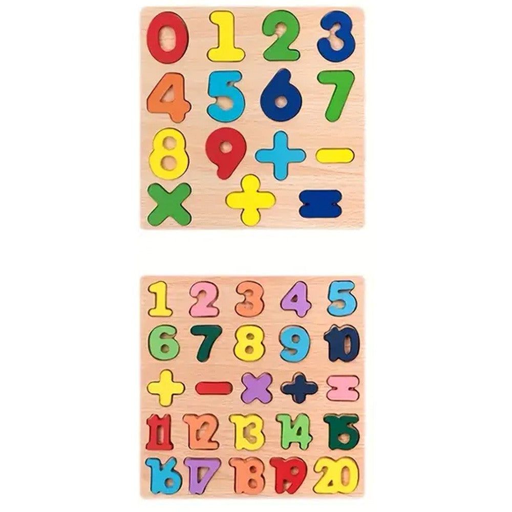 Vibrantly Colored Wooden Puzzle Set