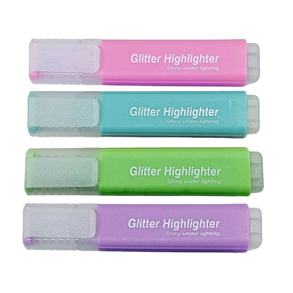 Glitter Highlighter Pens 4 Pcs / H3332