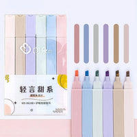 6Pcs Soft Nib Highlighters / CY7721A