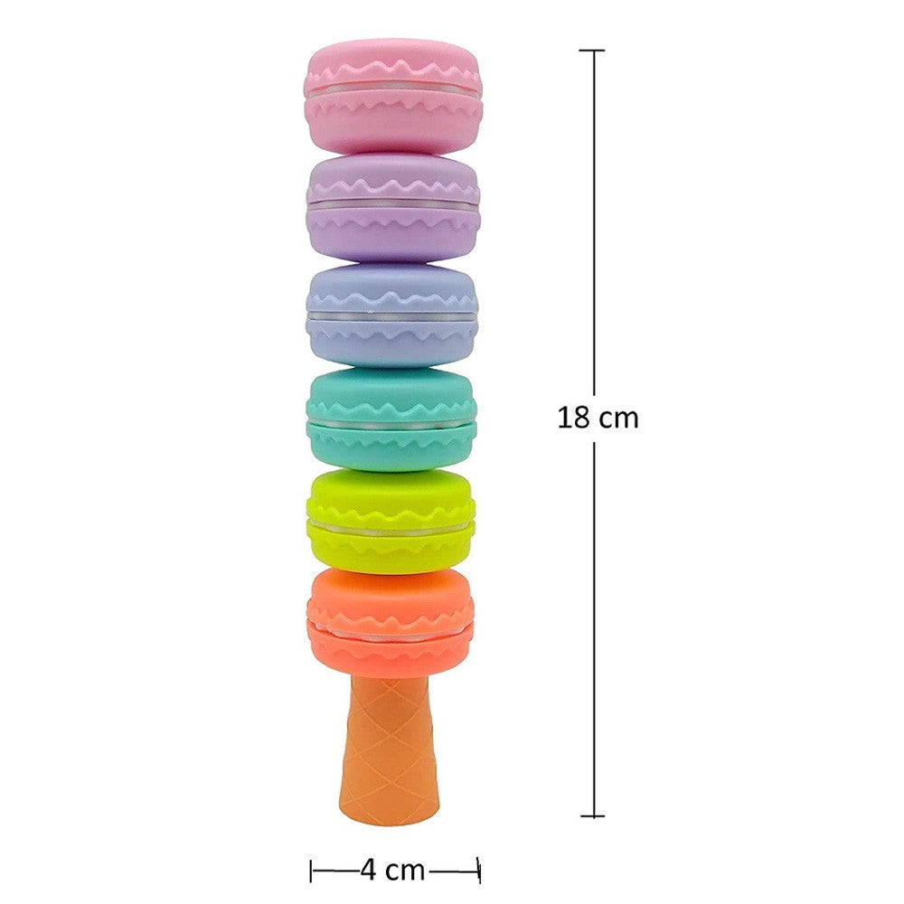 6 Color Burger Shape Highlighter Pens