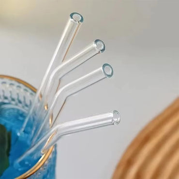 Heat-resistant Glass Straws With brush 5 Pcs