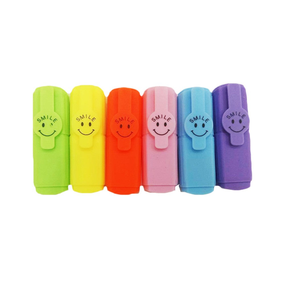 6PCS Creative Cartoon Shape Highlighter Pen Set / FL-8232