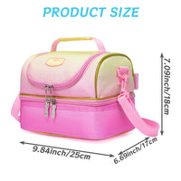 (NET) Pink Kids Lunch Bag Insulated Bento