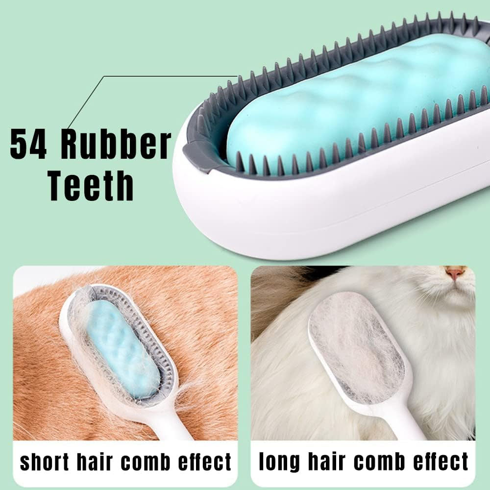 Clean Hair Removing Comb Sticky Brush For Cats Dog Cuddles, Pet Hair Remover with Wet Wipes for Long & Short Haired