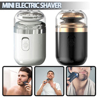 (net) 2 in 1 Men Mini Electric Shaver Painless Wet Dry Double Use Man Washable Men's Pocket Size Trimmers Portable Razor For Beard / 135563
