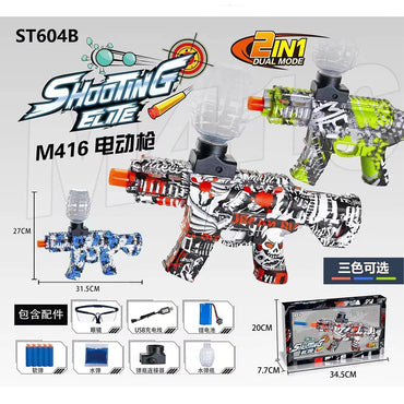 (NET) Auto Splatter Ball Blasters  With 5000 Water Beads Ak Ejection Shooting Gun Toys Electric Gel Ball Blaster Gun