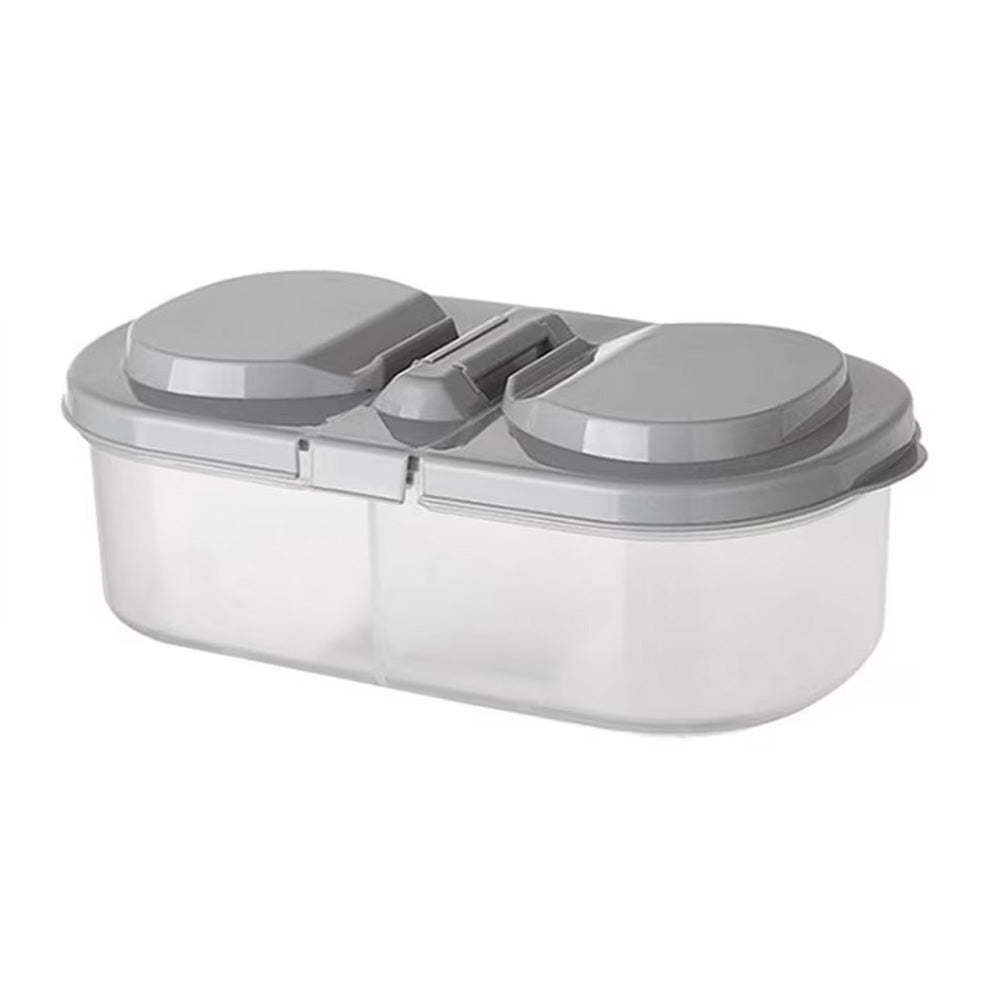 2 Grid Reusable Plastic Food Storage Containers with Lid