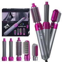 5 in 1 Hot Air Styler hair straightener, Dryer Comb Multifunctional Styling Tool for Curly Hair machine for Straightening Curling Drying Combing Scalp Massage Styling / KZ-194