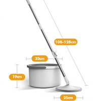 Clean Water Spin Mop Suitable for All Types of Flooring, New Invention to Clean Your Home, Microfiber Mopheads Included Long-lasting
