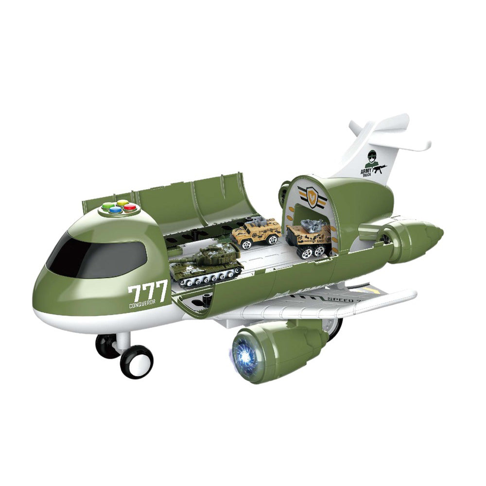 (NET) Green Transport Plane Police With A String Cars Sound