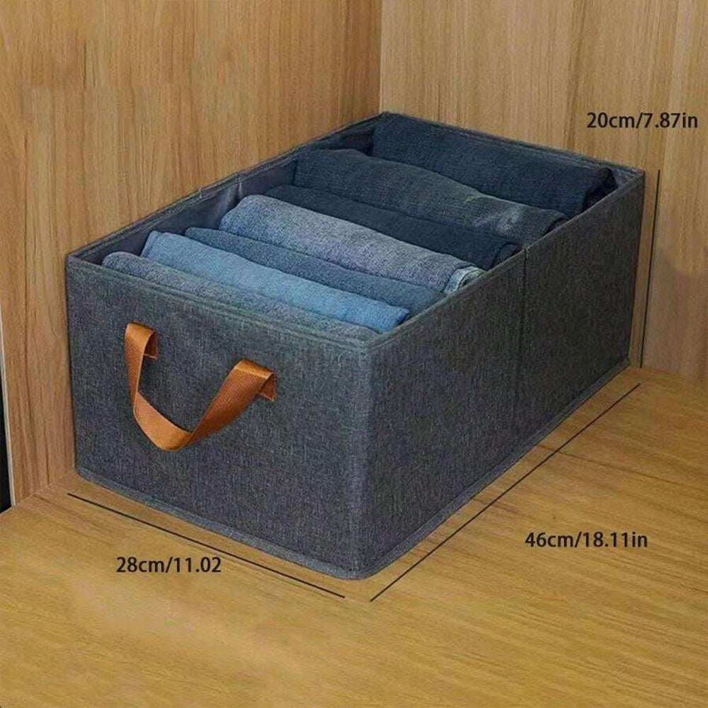 Cationic Steel Frame Storage Box Foldable Portable Cloth Clothes Organizer Basket 46x28x20 cm